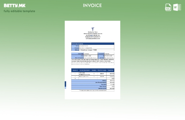 Модерен стил хонорарна работа од домашна фактура шаблон